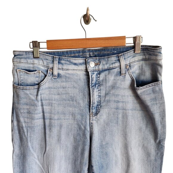 Chicos Jeans Women's Blue 14 R 2.5 So Slimming Girlfriend Slim Leg Ankle Chico's - Picture 2 of 10